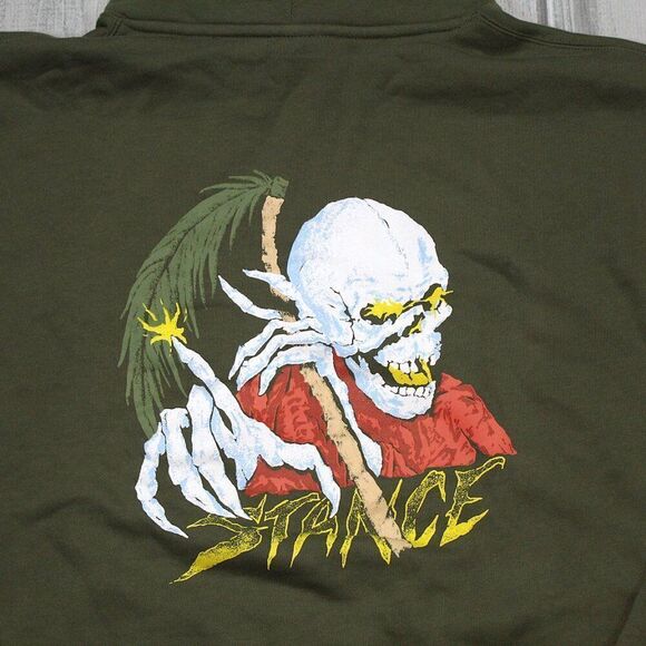 NEW Stance Pullover Hoodie Army Green The Palm Slayer Skull - Men's L - Picture 7 of 7